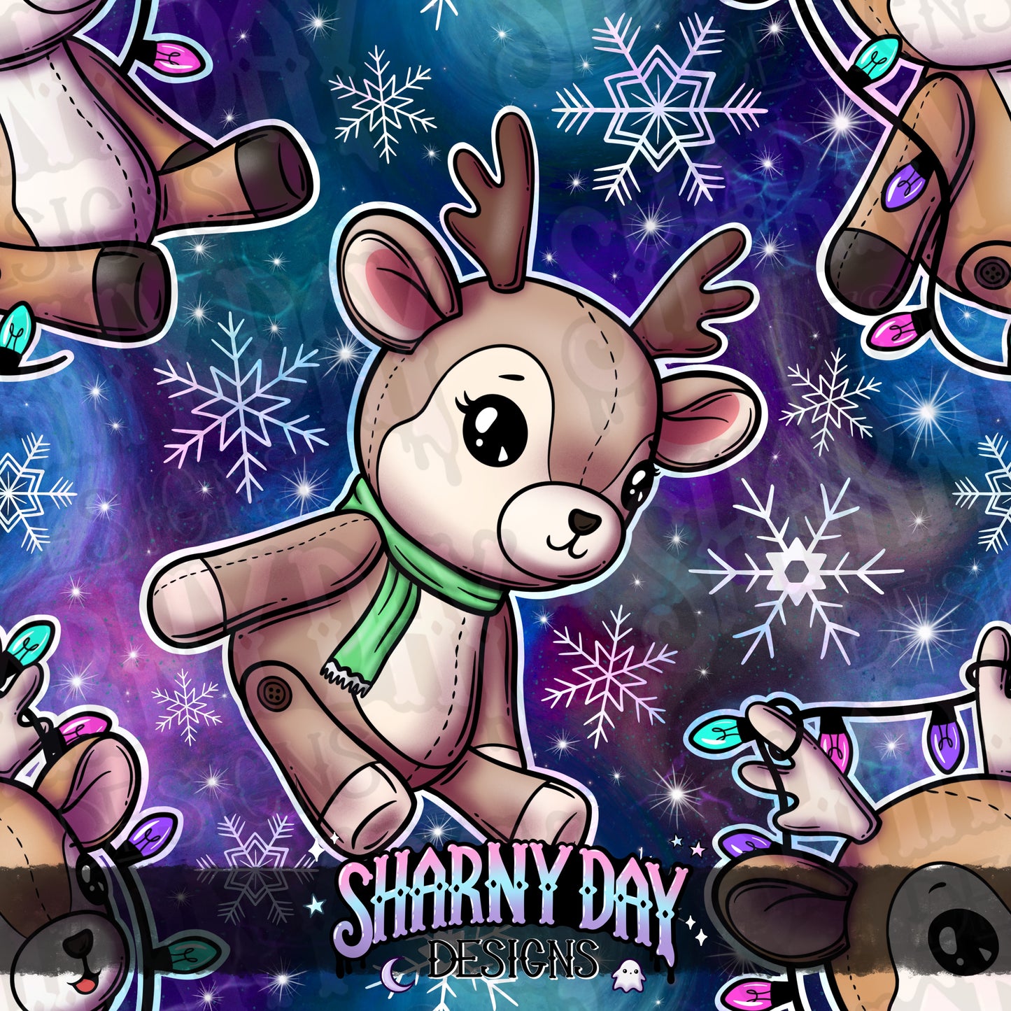 Reindeer Plushies - Exclusive Seamless Pattern Design