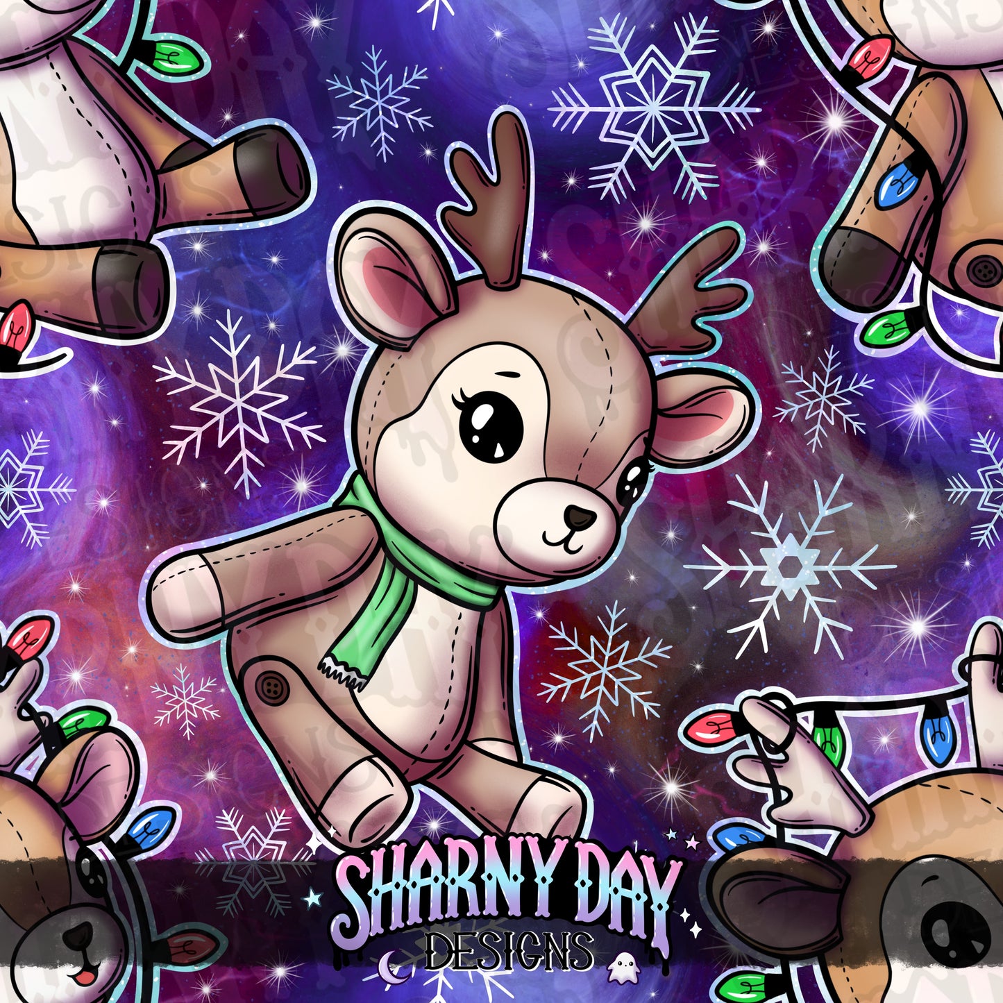 Reindeer Plushies - Exclusive Seamless Pattern Design