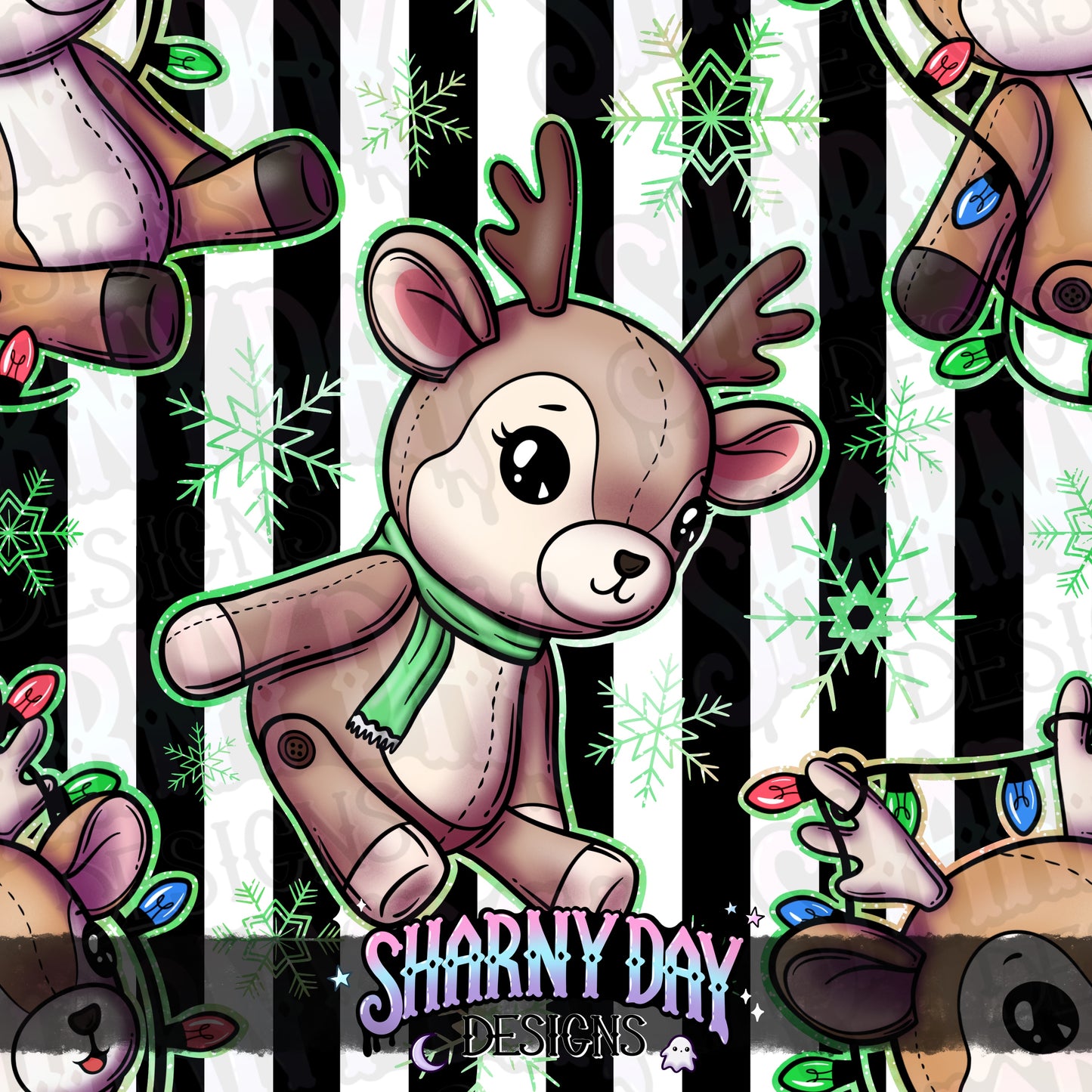 Reindeer Plushies - Exclusive Seamless Pattern Design