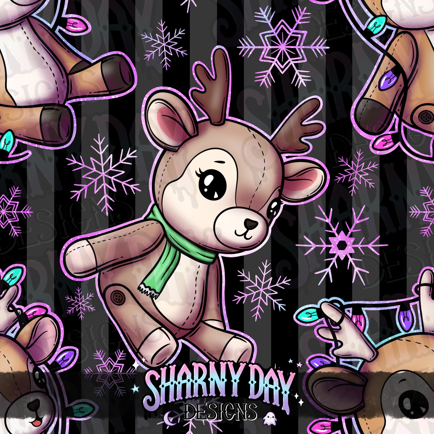 Reindeer Plushies - Exclusive Seamless Pattern Design